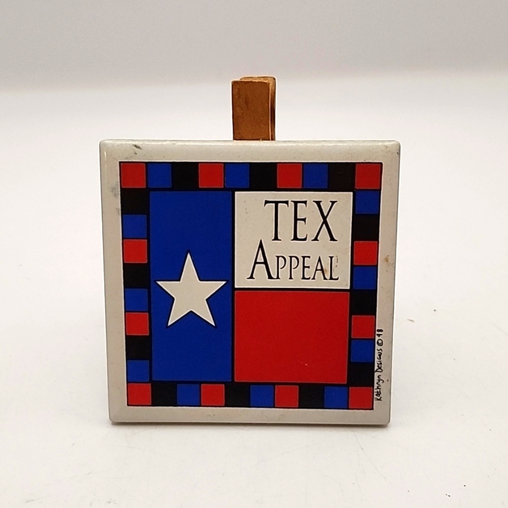 Vintage 1998 Kathryn Designs Texas Ceramic Tile